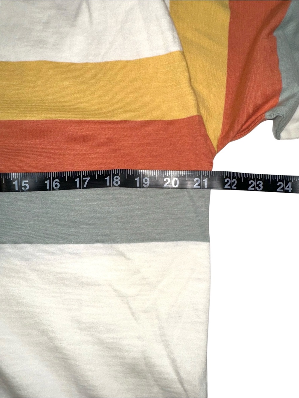 Faherty Sunwashed Organic Cotton Cream Long Sleeve Stripe Polo Top SMALL - Picture 6 of 7